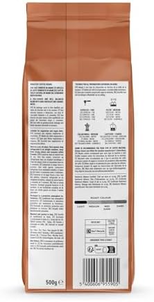 Amazon Espresso Cream Beans - Light Roasted - Perfetto per Caffè Amanti - 500g - Rainforest Alliance Certified - Caffein