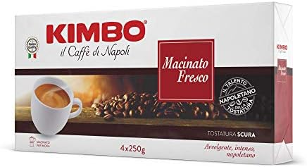 Kimbo Ground Fresh Ground Coffee per Packs di 250 g per Unzione Mattutina
| Kimbo Ground Fresh Ground Coffee in 4 PACCH