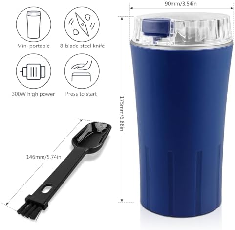  **300W Machina da Caffè Elettrica con Lamiera in Acciaio Inossidabile per Grattugiaro di Semini di Linizio, Peperoni, S