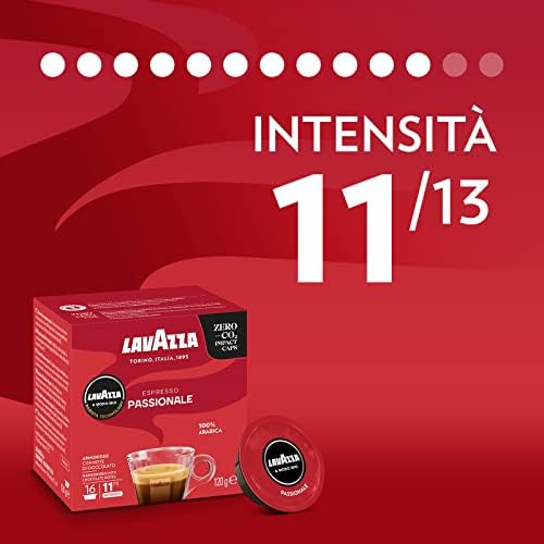  Lavazza A Modo Mio Passionale, Capsule Cioccolato e Caramello, Arabica Intensità 11/13, Grigio Scuro, 5 Palle di 36 Cap