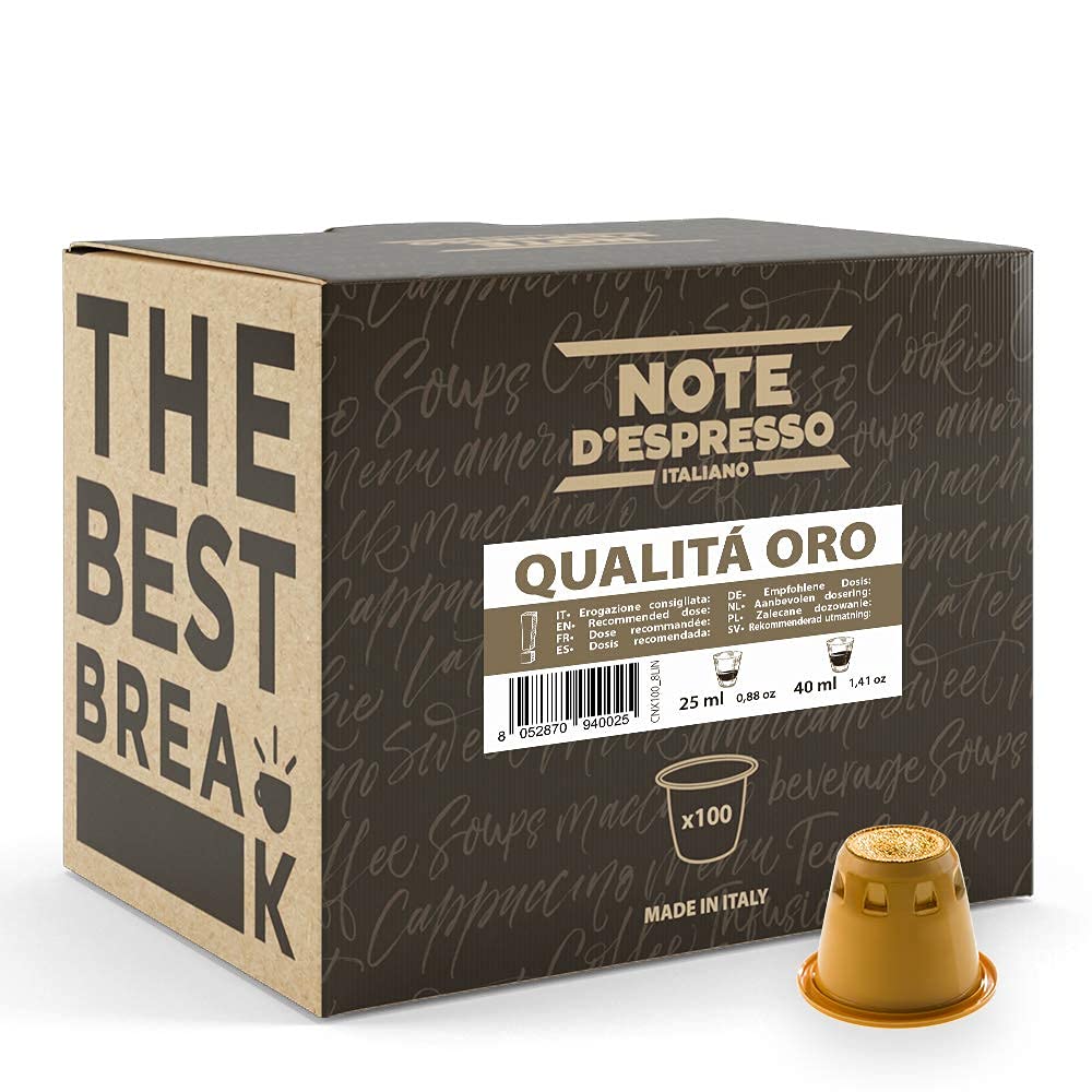  Note d'Espresso by NESPRESSO, alta qualità, compatibili solo con il sistema NESPRESSO, 100 capsule
| Note d'Espresso Co