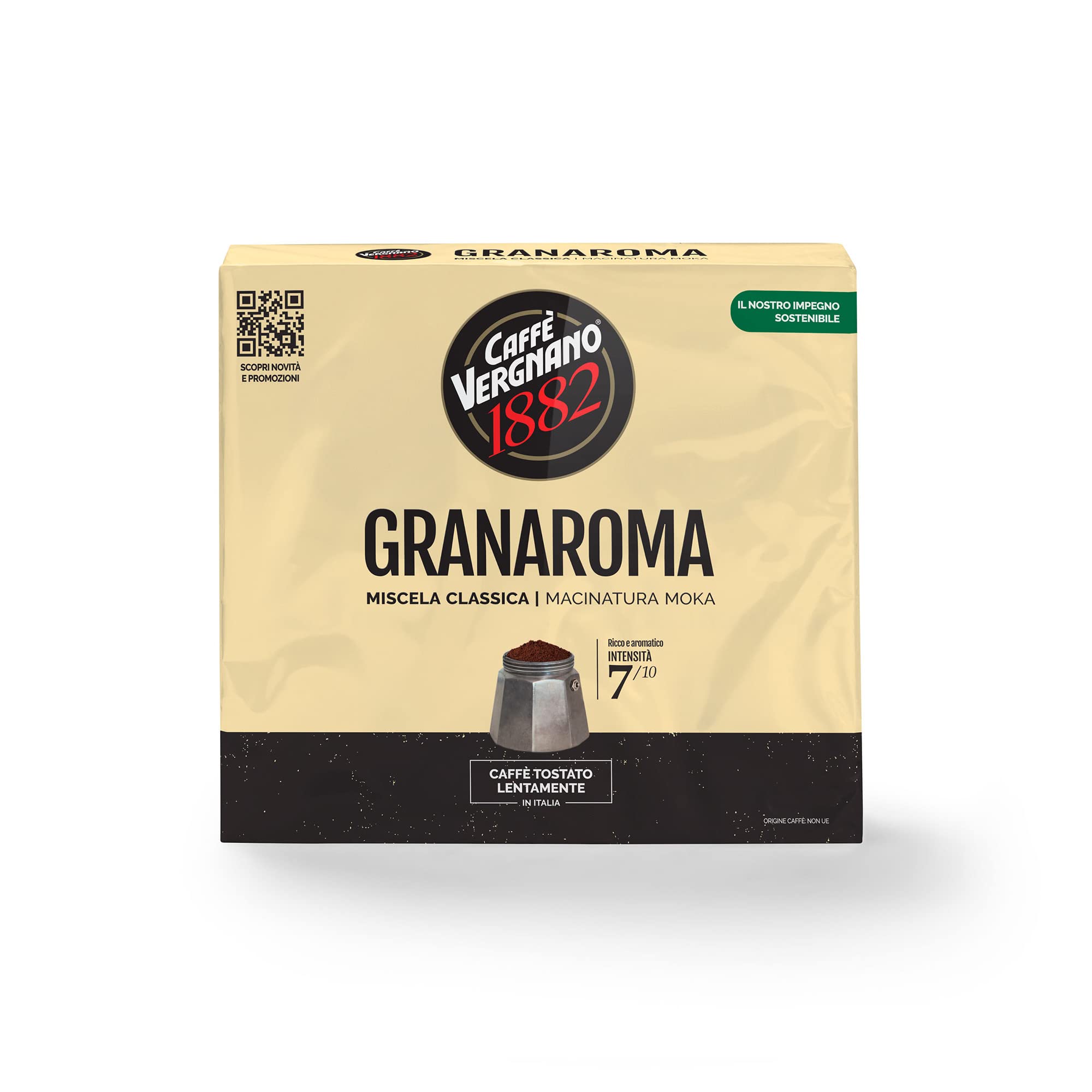  Caffè Vergnano 1882 Granaroma Classico per Caffettiera, 2 x 250 g - Savore il gusto tradizionale italiano
| Caffè Vergn