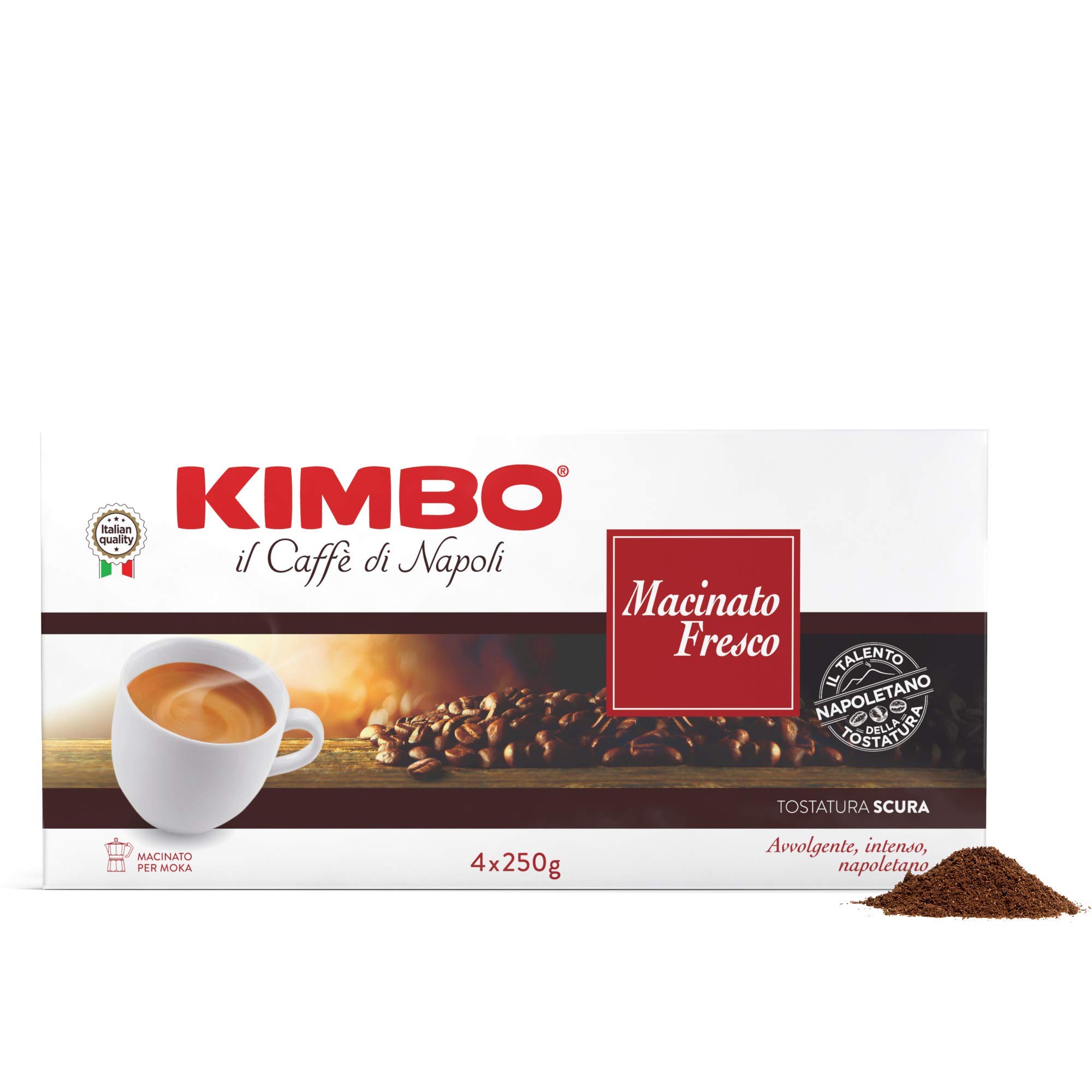  Kimbo Ground Fresh Ground Coffee per Packs di 250 g per Unzione Mattutina
| Kimbo Ground Fresh Ground Coffee in 4 PACCH